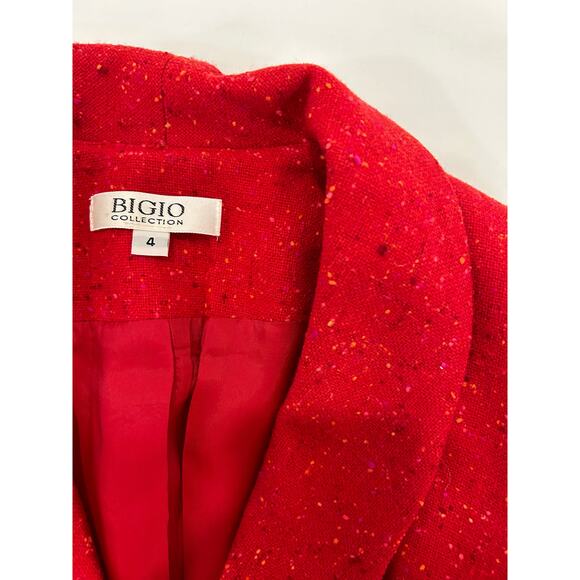 Bigio Collection women's Wrap Jacket Blazer with Tie Detail Size 4 - Picture 2 of 10